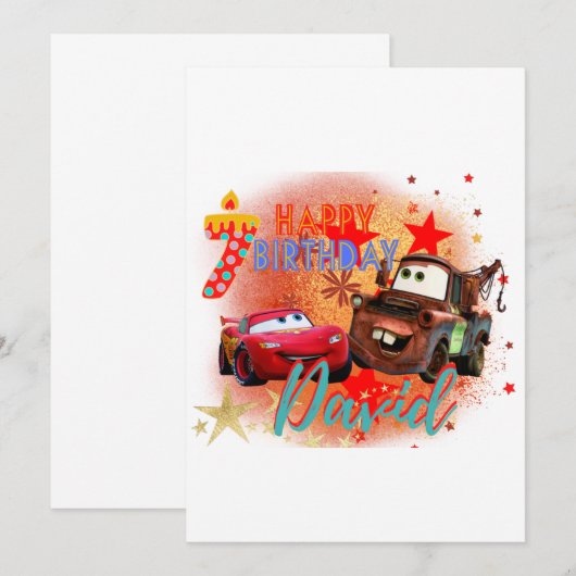 Autos Custom Birthday Card (Vorne/Hinten)