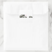 Autos der nächsten Generation Quadratischer Aufkleber (Tasche)