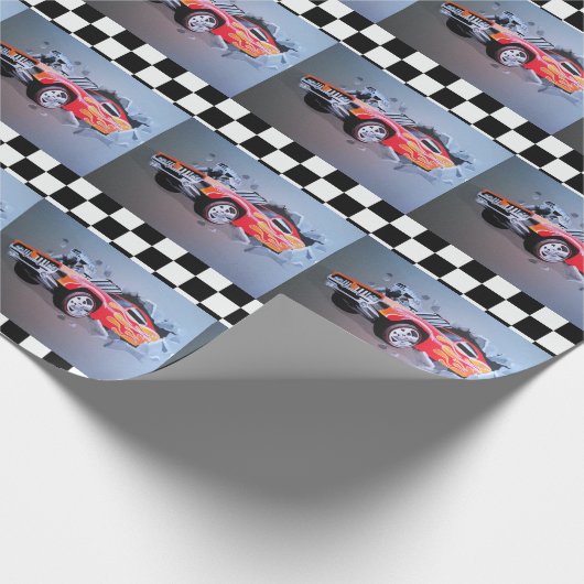 Autos, die durch das Wandverpackungspapier abstürz Geschenkpapier (Ecke)