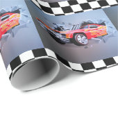 Autos, die durch das Wandverpackungspapier abstürz Geschenkpapier (Rolleneckpunkt)