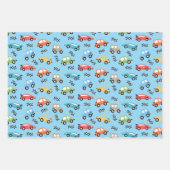 Autos Geschenkpapier, Kinder Geburtstagsgeschenkve Geschenkpapier Set (Vorderseite 3)