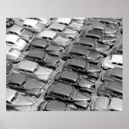 Autos in Chicago, 1941. Vintages Foto Poster