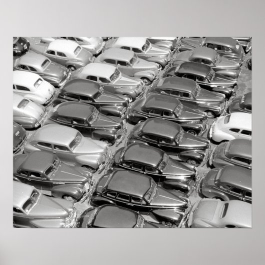 Autos in Chicago, 1941. Vintages Foto Poster (Vorne)