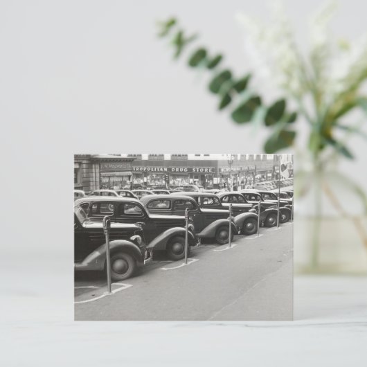 Autos in Omaha, 1938 Postkarte (Stehend Vorderseite)