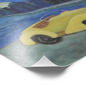 Autos in städtischen Malereien Foto drucken (Ecke)