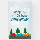 Autos Kinder Jungen Geburtstag Banner (Vertikal)