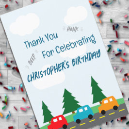 Autos Kinder Jungen Geburtstag Dankeskarte