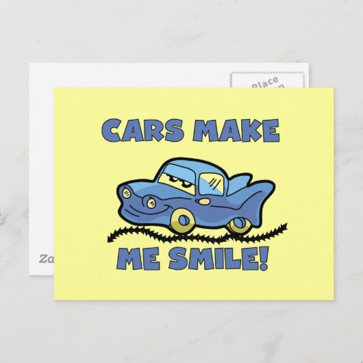 Autos lassen mich T - Shirt und Geschenke lächeln Postkarte (Vorne/Hinten)