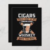 Autos lösen die meisten meiner Probleme Whiskey Dankeskarte (Vorne/Hinten)