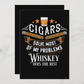 Autos lösen die meisten meiner Probleme Whiskey Dankeskarte (Vorne/Hinten)