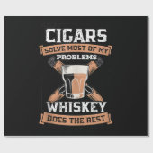 Autos lösen die meisten meiner Probleme Whiskey Geschenkpapier (Flach)