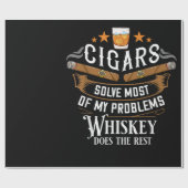 Autos lösen die meisten meiner Probleme Whiskey Geschenkpapier (Flach)