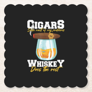 Autos lösen die meisten meiner Probleme Whiskey Untersetzer