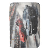 Autos mit rotem und schwarzem Muskel Badematte (Vorderseite Vertikal)