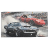 Autos mit rotem und schwarzem Muskel Kissenbezug (Vorderseite-Rechts)