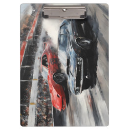 Autos mit rotem und schwarzem Muskel Klemmbrett