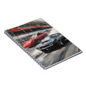 Autos mit rotem und schwarzem Muskel Notizblock (Rechte Seite)