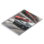 Autos mit rotem und schwarzem Muskel Notizblock (Linke Seite)