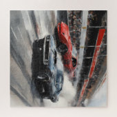 Autos mit rotem und schwarzem Muskel Puzzle (Horizontal)