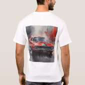 Autos mit rotem und schwarzem Muskel T-Shirt (Rückseite)