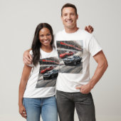 Autos mit rotem und schwarzem Muskel T-Shirt (Unisex)