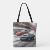 Autos mit rotem und schwarzem Muskel Tasche (Rückseite)