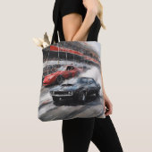 Autos mit rotem und schwarzem Muskel Tasche (Von Nahem)