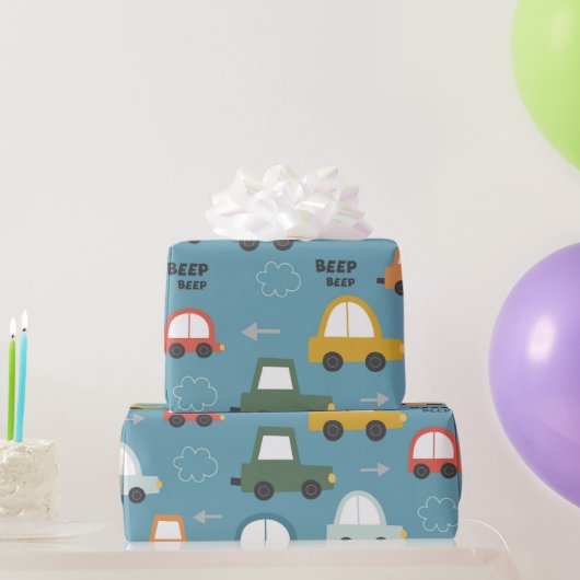 Autos Muster Kinder Geschenkpapier (Partygeschenke)