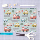 Autos Muster Kinder Seidenpapier (Handwerk)
