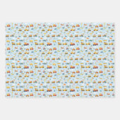 Autos und Dinosaurier Geschenkpapier Set (Vorderseite 3)