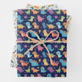 Autos und Dinosaurier Geschenkpapier Set (Beispiel)