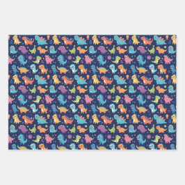 Autos und Dinosaurier Geschenkpapier Set