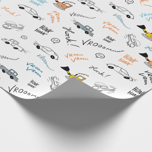 Autos und Fahrzeuge Jungen Geschenkpapier (Ecke)