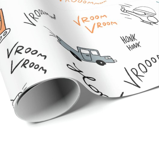 Autos und Fahrzeuge Jungen Geschenkpapier (Rolleneckpunkt)