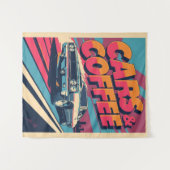 Autos und Kaffee Wandteppich (Vorderseite (Horizontal))