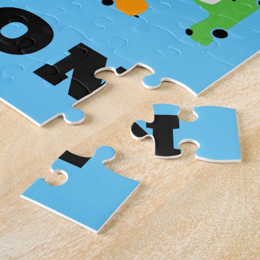 Autos und LKW Alphabet Kinder Puzzle (Seite)