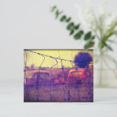 Autos und LKW fahren weg Postkarte (Stehend Vorderseite)