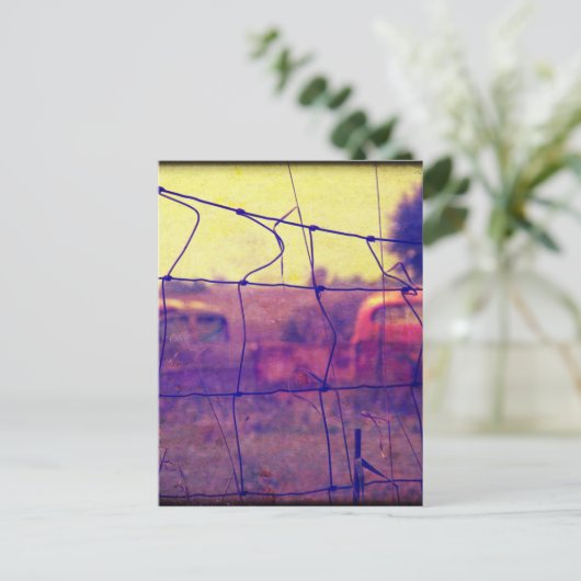 Autos und LKW fahren weg Postkarte (Stehend Vorderseite)