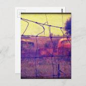 Autos und LKW fahren weg Postkarte (Vorne/Hinten)