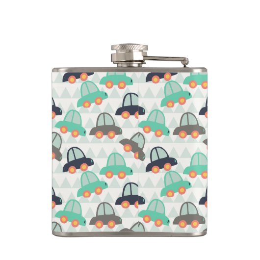 Autos und mehr Autos Flachmann (Rückseite)