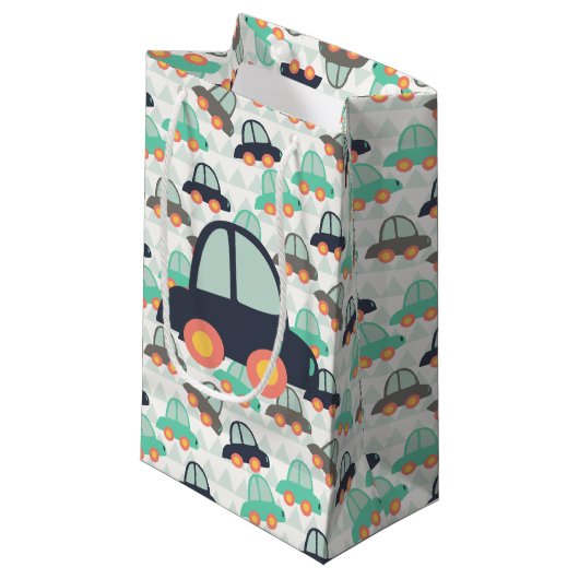 Autos und mehr Autos Kleine Geschenktüte (Vorderseite Schrägansicht)
