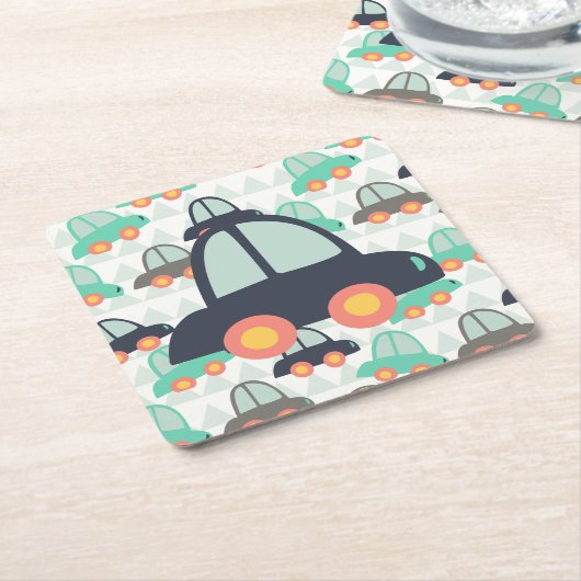 Autos und mehr Autos Rechteckiger Pappuntersetzer (angewinkelt)