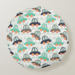 Autos und mehr Autos Rundes Kissen