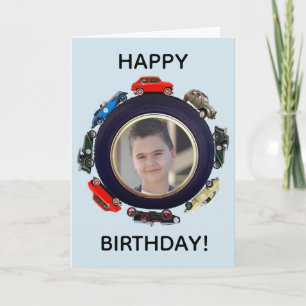 Autos und Reifen-Foto-Geburtstag Karte