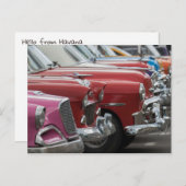 Autos von Havanna Postkarte (Vorne/Hinten)