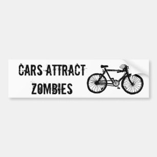AUTOS ZIEHEN ZOMBIES AN AUTOAUFKLEBER