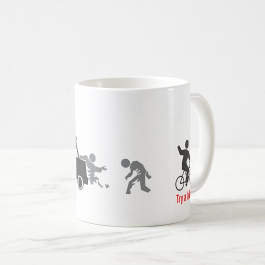 Autos ziehen Zombies an Kaffeetasse (VorderseiteRechts)