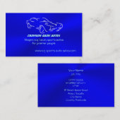 Autosales, Eis-blaues klassisches Auto, Chromblick Visitenkarte (Vorne/Hinten)