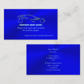 Autosales, Eis-blaues Sport-Auto, Chromblick Visitenkarte (Vorne/Hinten)