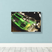 Autosalon Skyline R34 Leinwanddruck (Insitu (Holzboden))